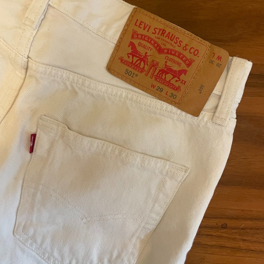 Levi's 501's - 29x30 - white